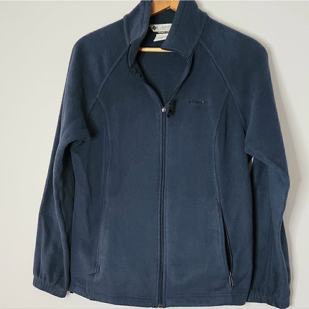 Columbia women's full zip fleece large dusty blue color